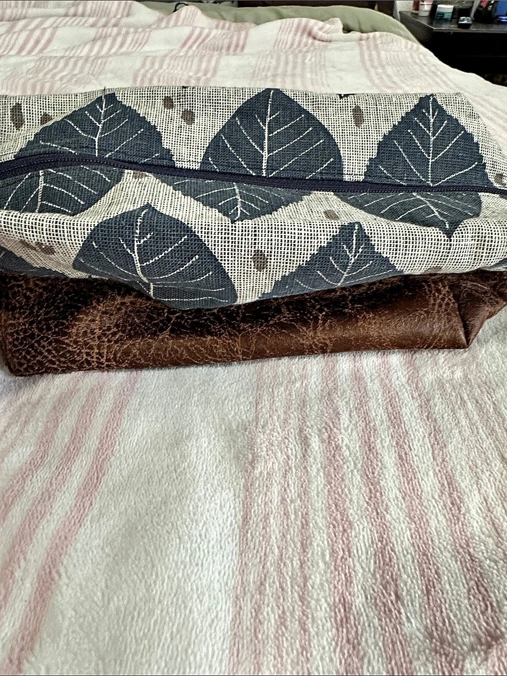 Red Fox Leaf Print Cosmetic Bag